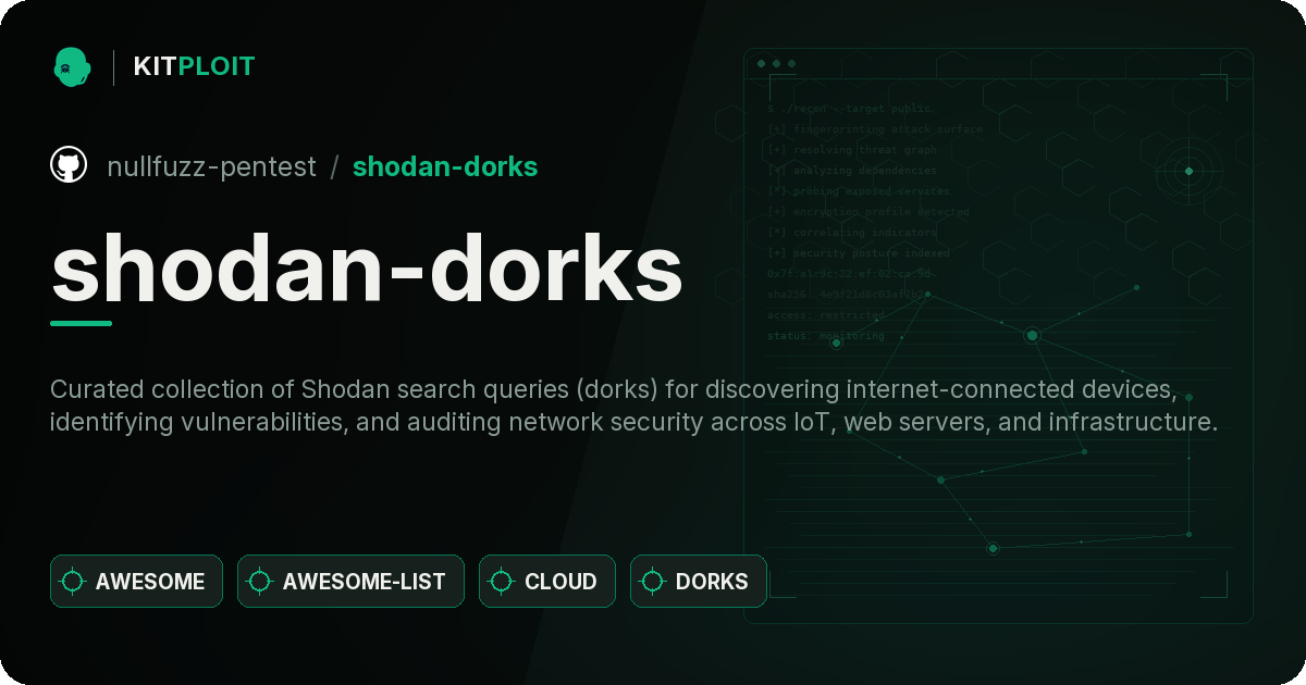 shodan-dorks preview