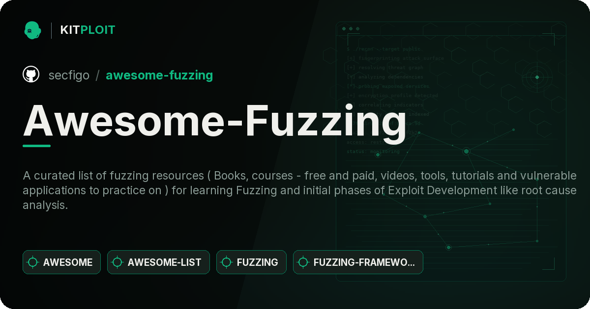 Awesome-Fuzzing preview