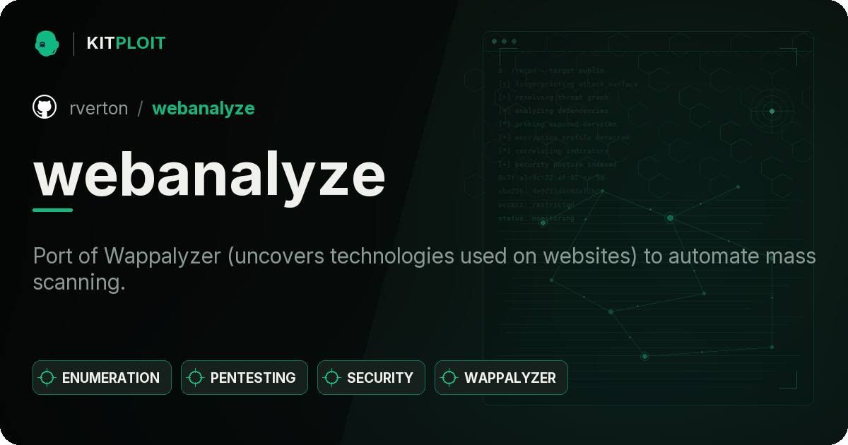 webanalyze preview