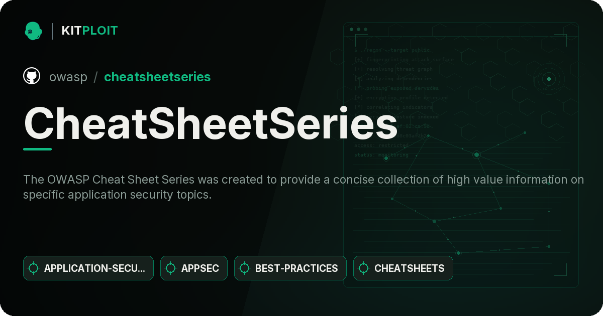 CheatSheetSeries preview