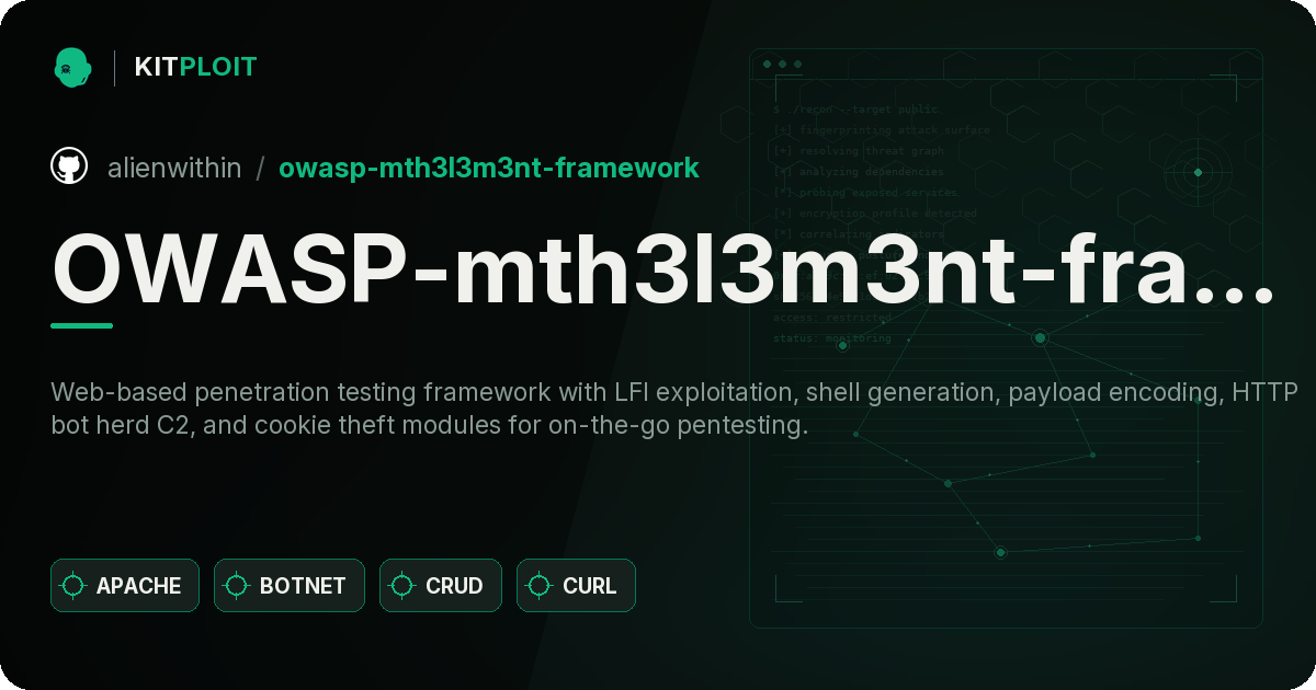 OWASP-mth3l3m3nt-framework preview