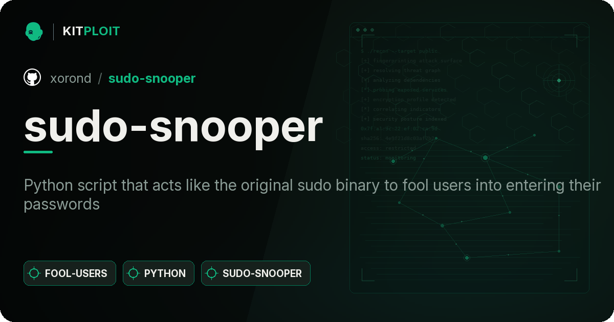 sudo-snooper preview