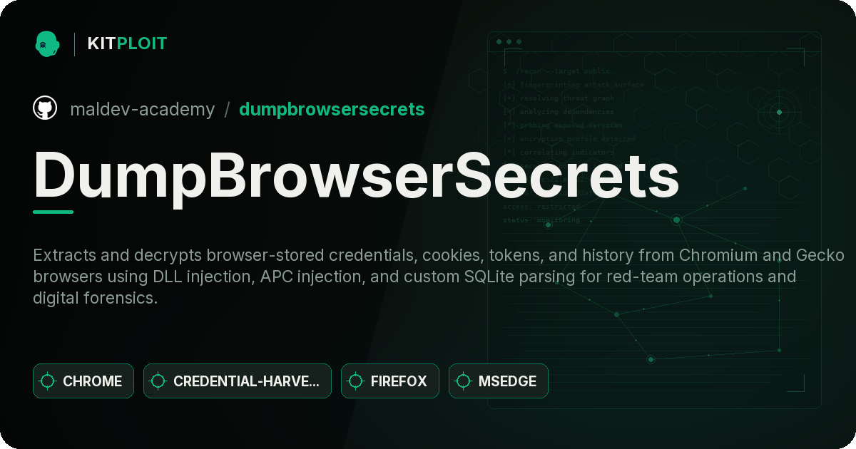 DumpBrowserSecrets preview